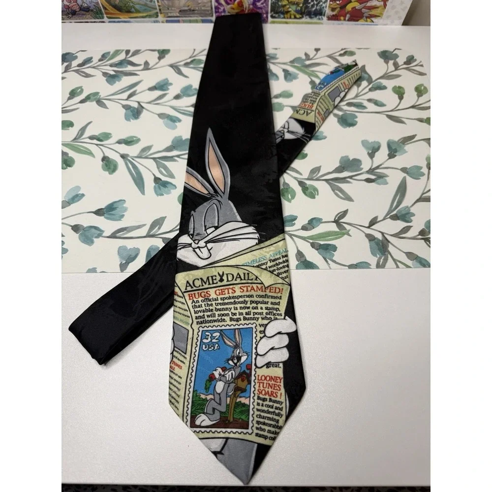 Vintage Looney Tunes Bugs Bunny Stamp Collection‎ Tie Warner Bros 53